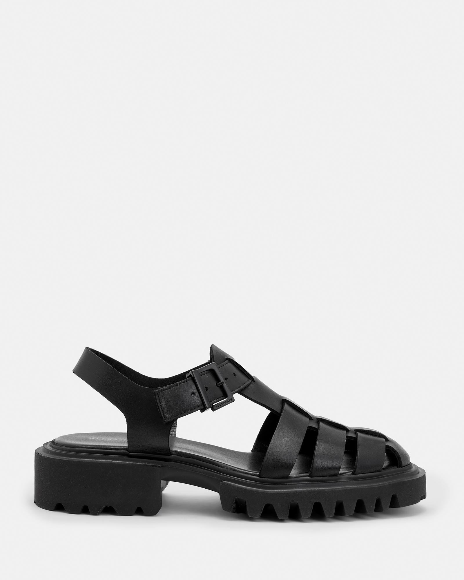 Nessie Leather Sandals Black | ALLSAINTS US