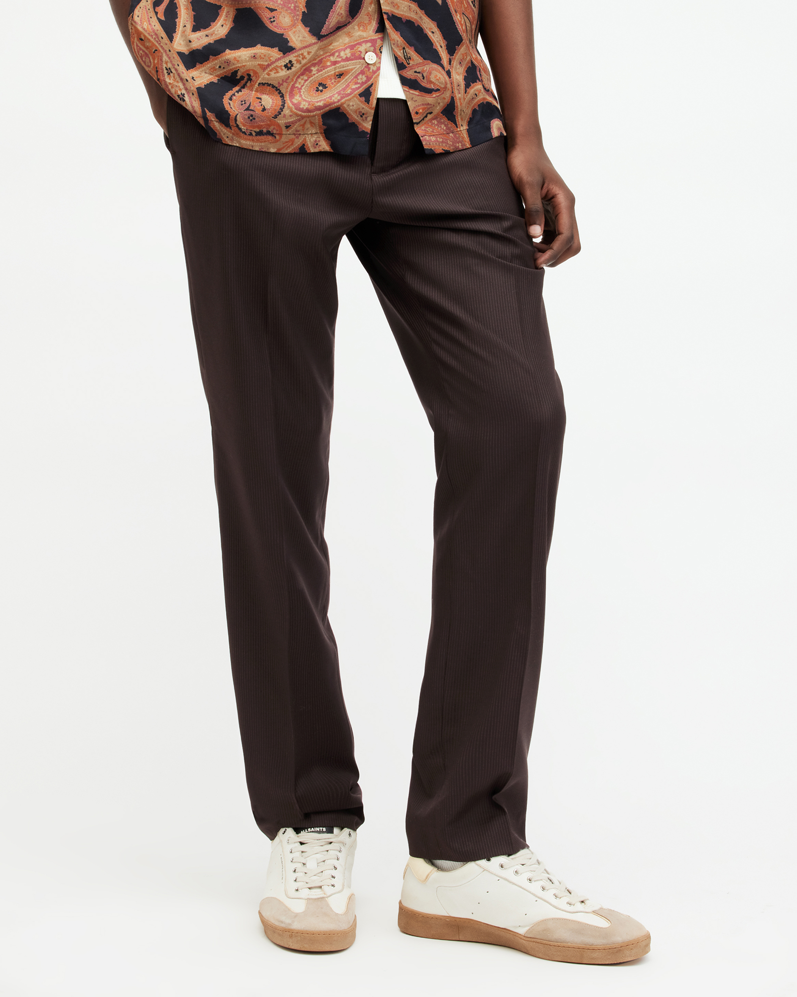 AllSaints Velvet Aleida Tailored Trousers | MILANSTYLE.COM