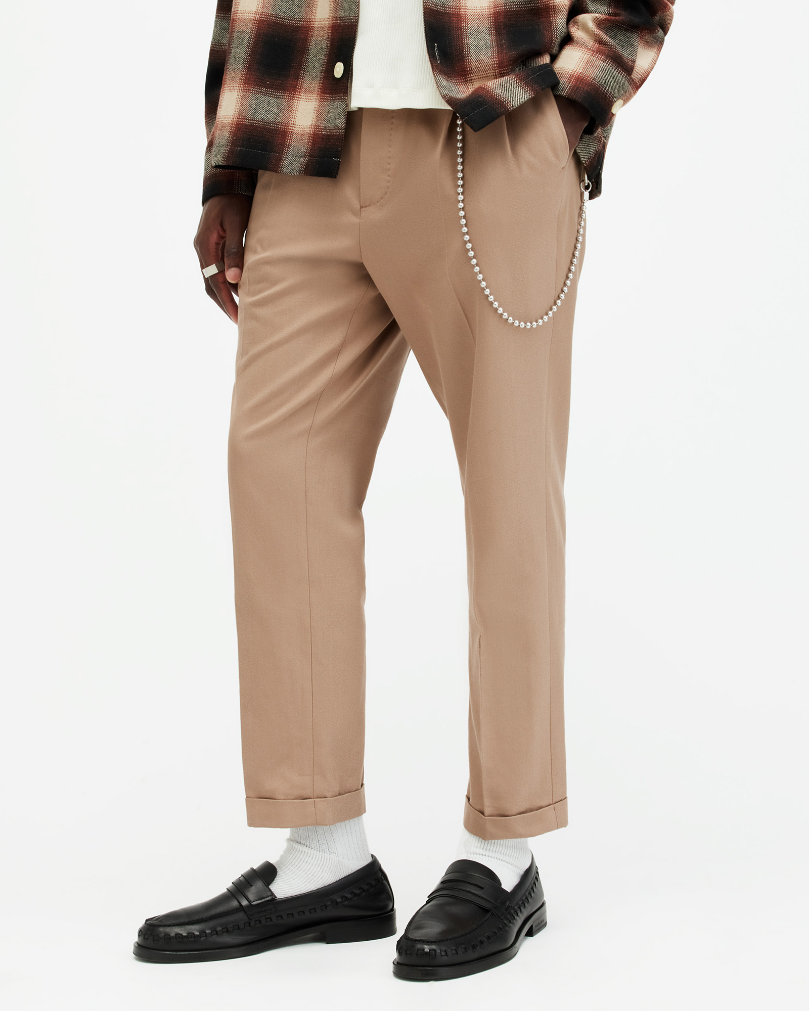 Tallis Slim Fit Cropped Tapered Pants TOFFEE TAUPE | ALLSAINTS US