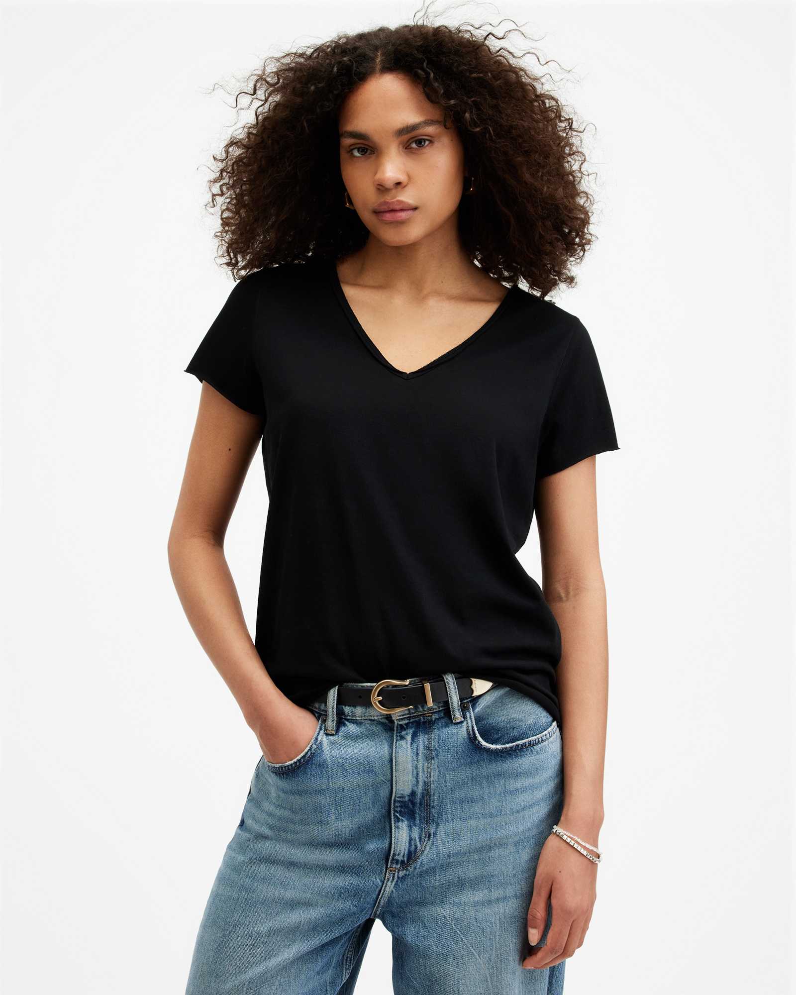 Emelyn Tonic T-Shirt Jet Black | ALLSAINTS US