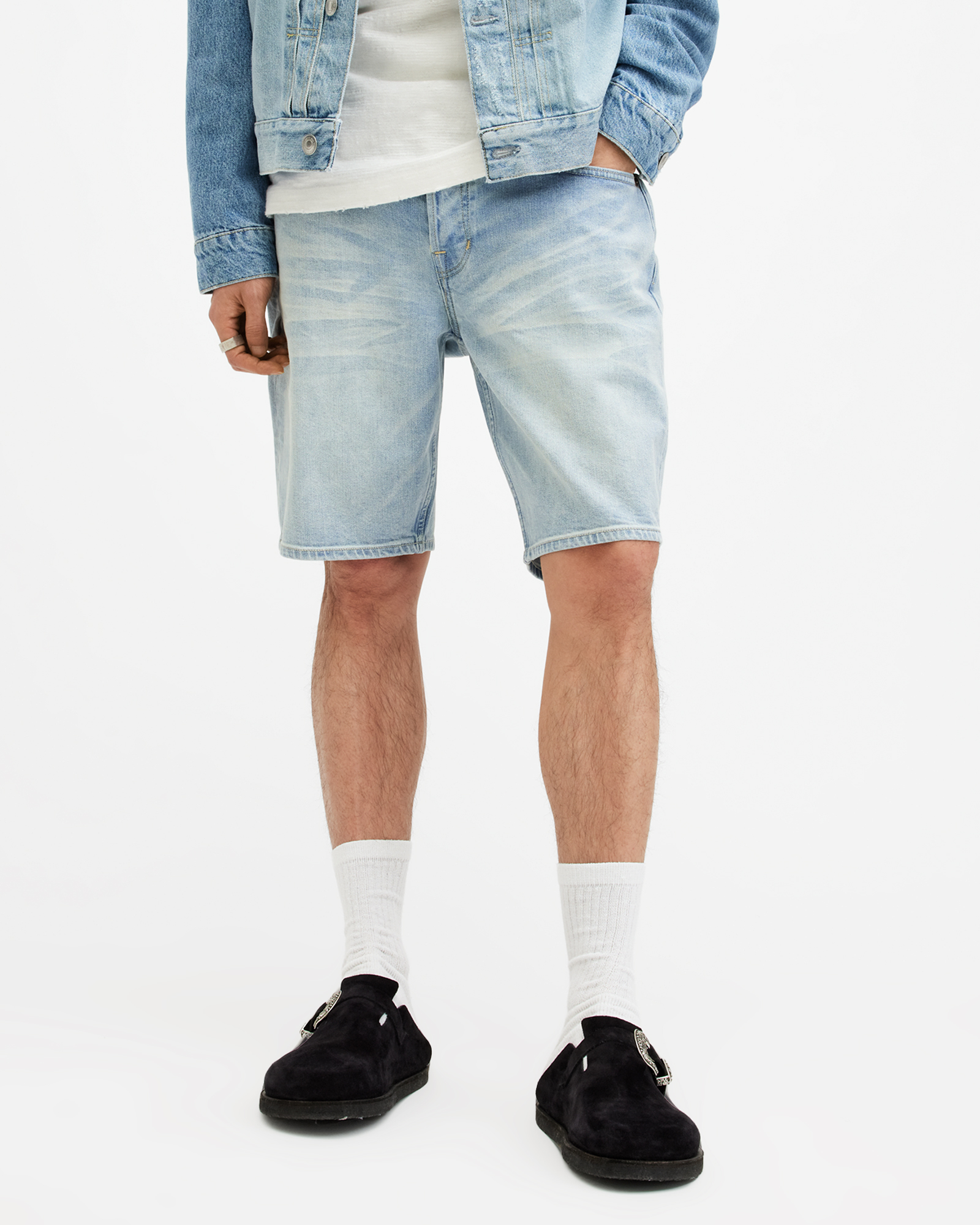 All Saints hot Denim Capri Shorts