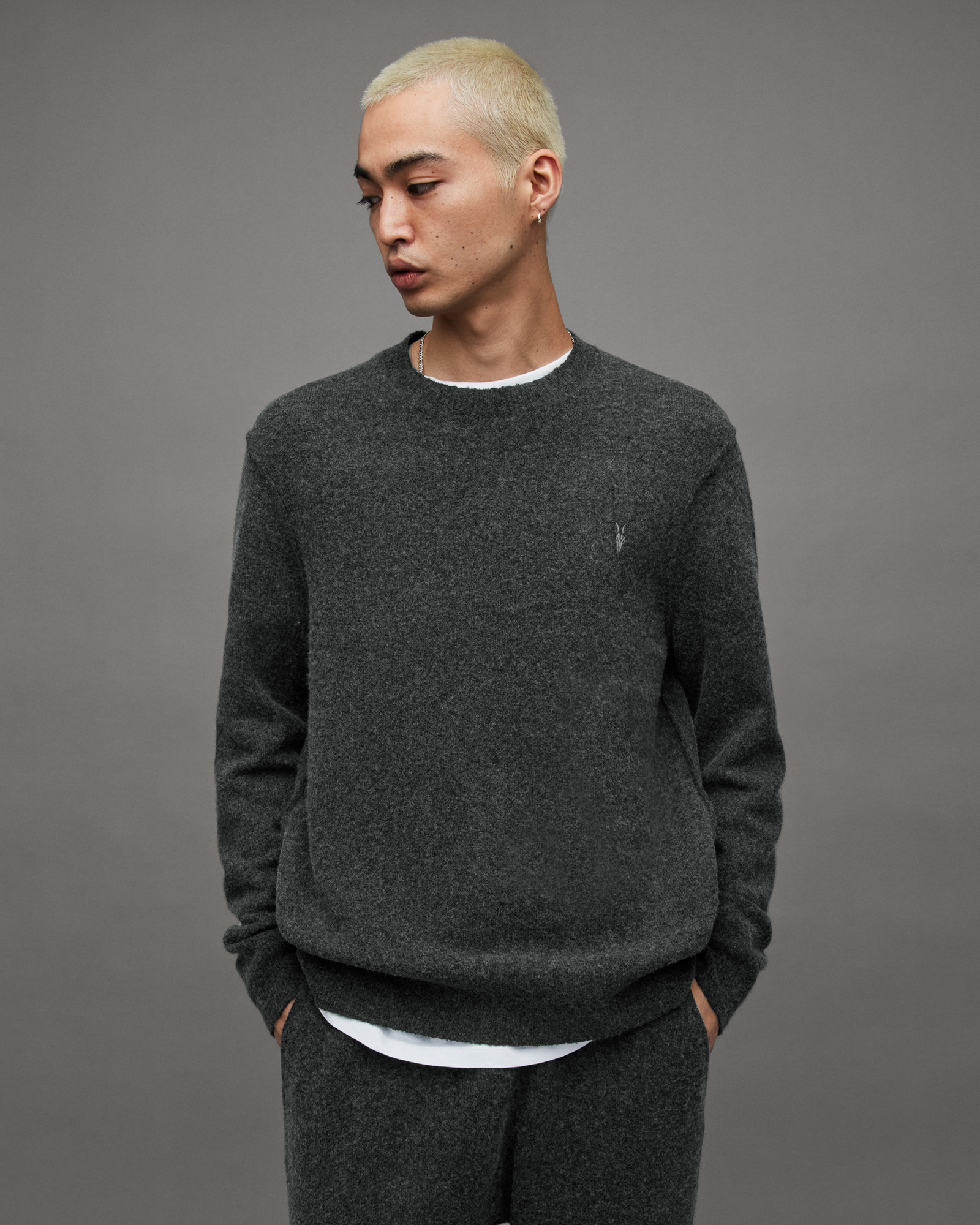 Statten Ramskull Long Sleeve Polo Sweater SPLINTER BROWN