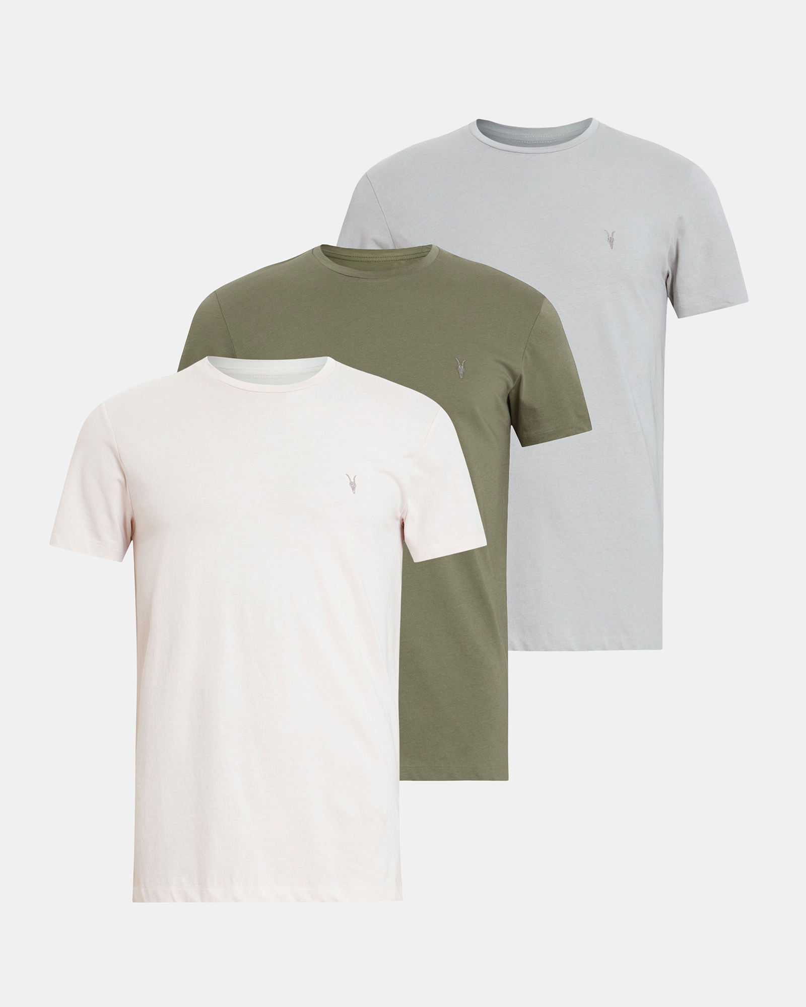 Tonic Crew Ramskull T-Shirts 3 Pack ECRU/GREY/GREY