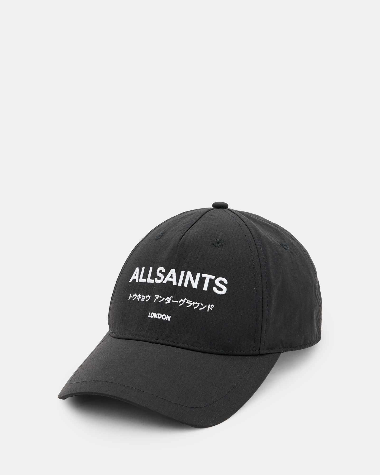 Underground Nylon Logo Baseball Cap Black | ALLSAINTS US