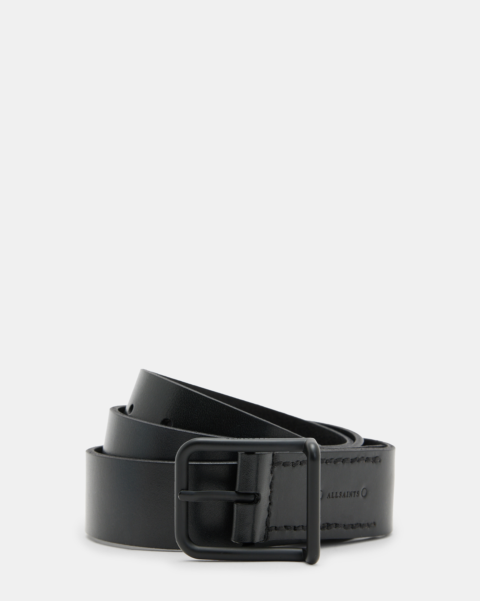 112 Signature Leather Belt - Black - Matte Black