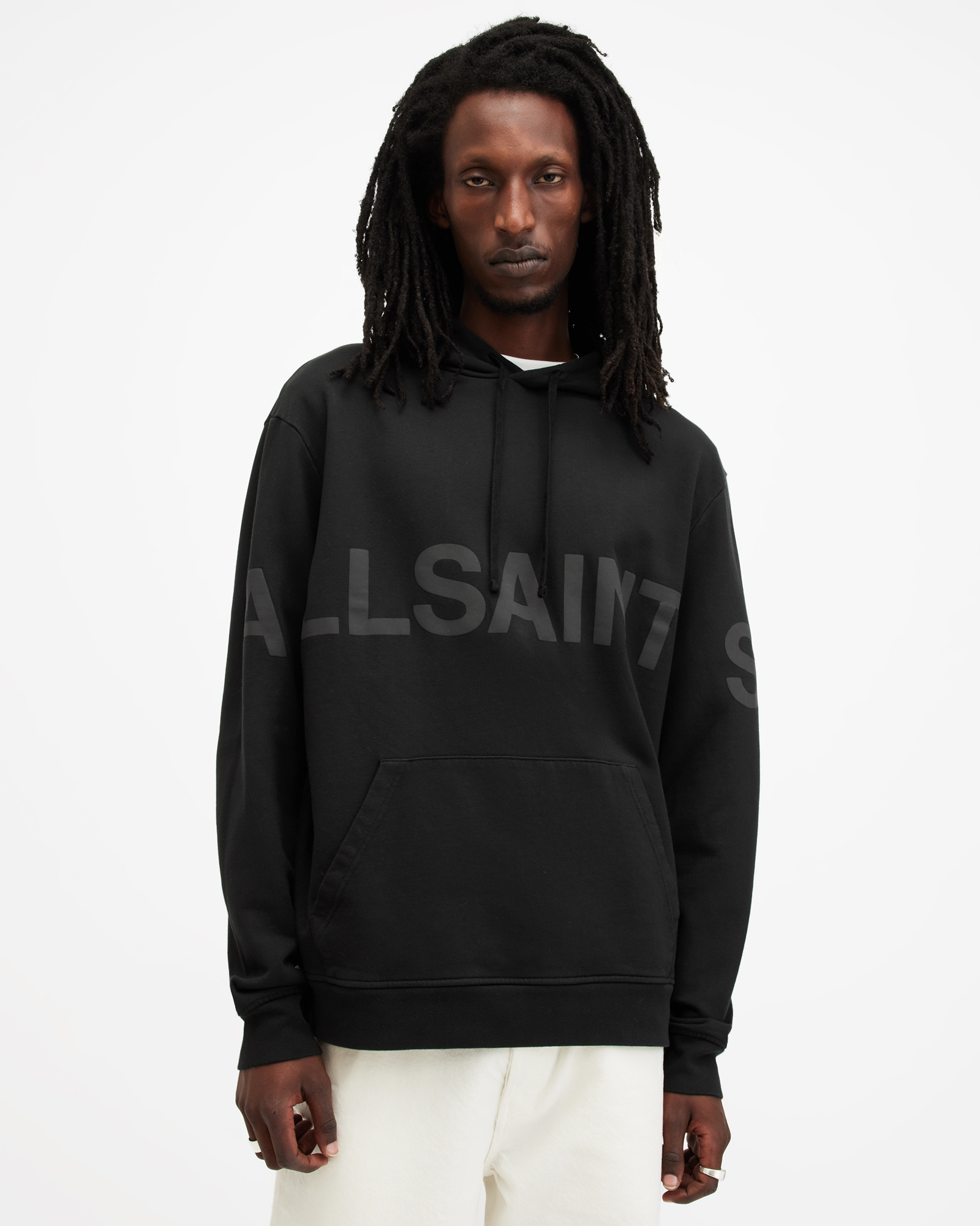 AllSaints factory Mens Sweatshirt Black Size Small Skorpions OTH Relaxed Fit Hoody