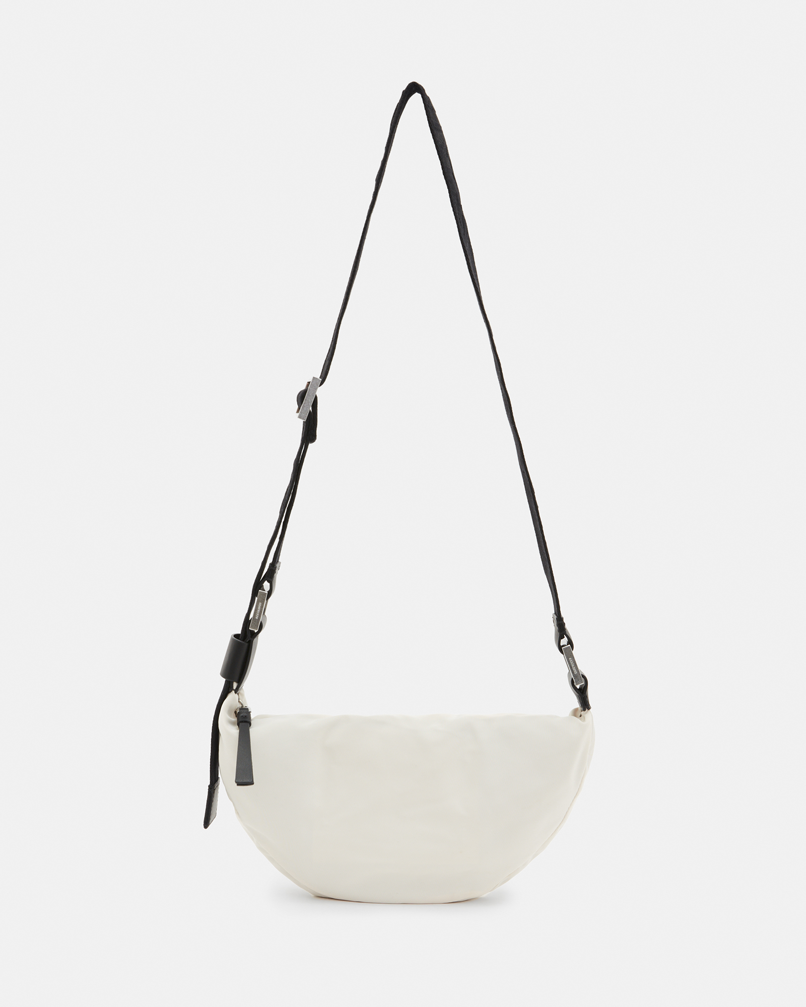 White Sinia woven-panel leather cross-body bag