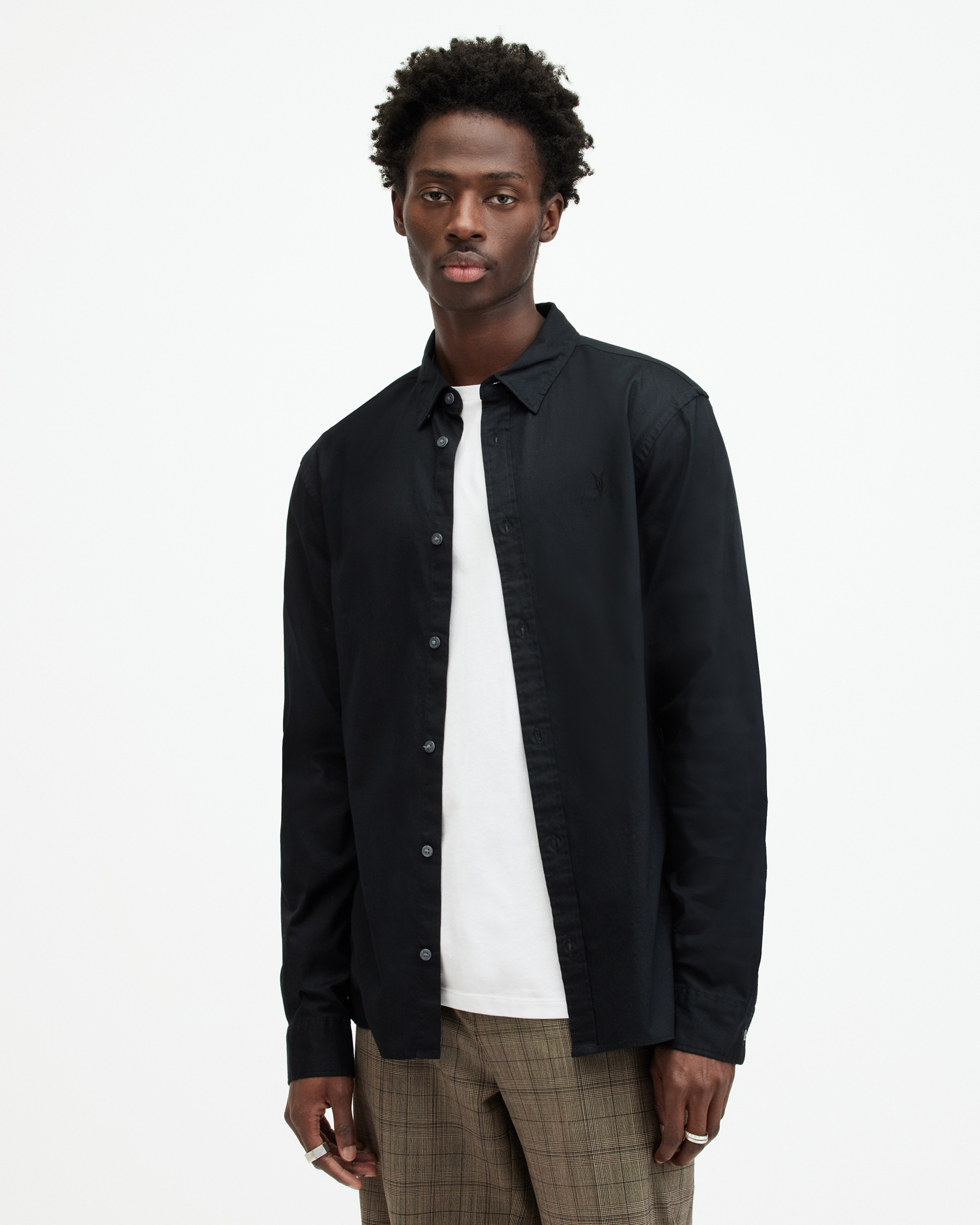 AllSaints 'starburn' Shirt in Black for Men