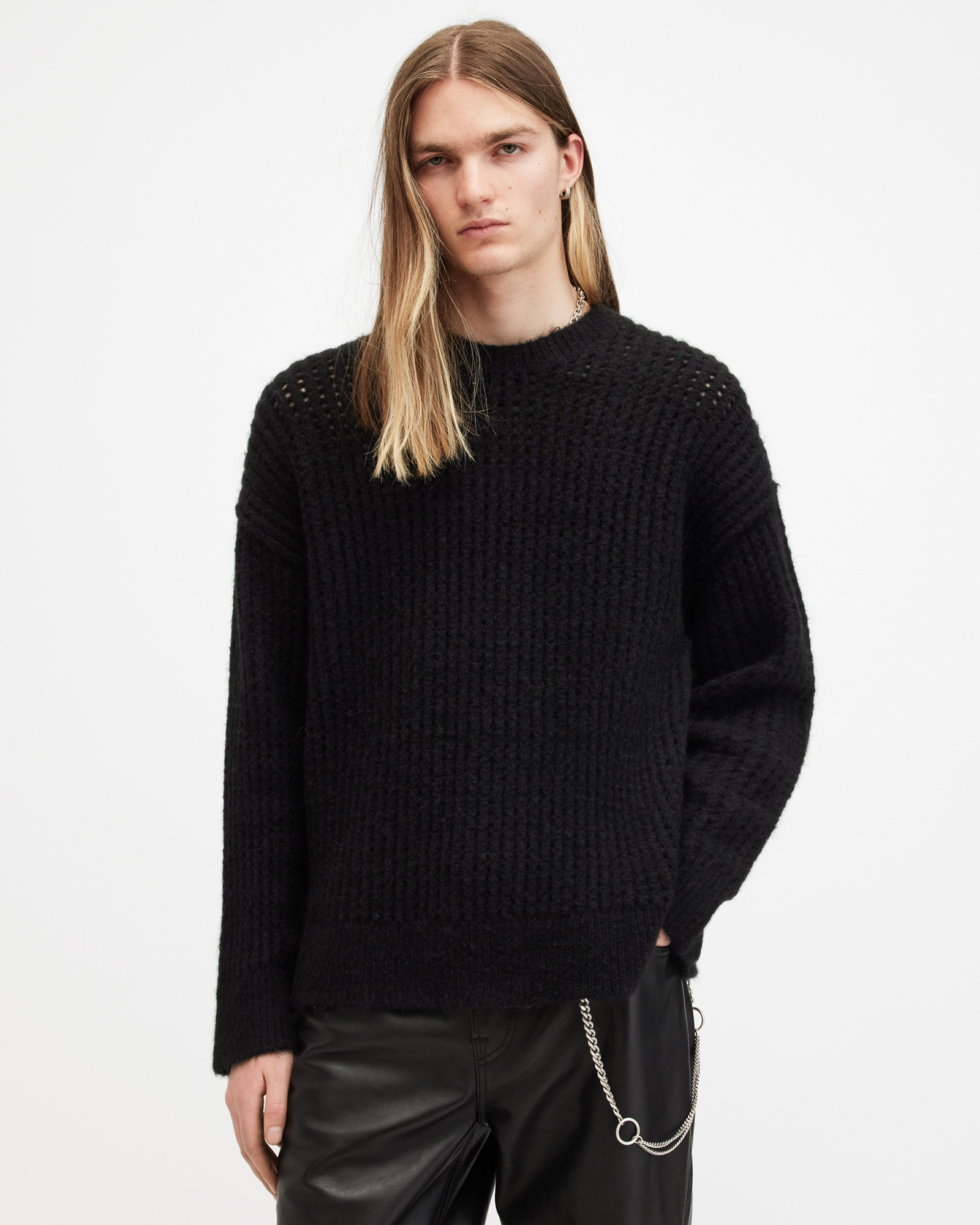 All saints shops cable knit sweater