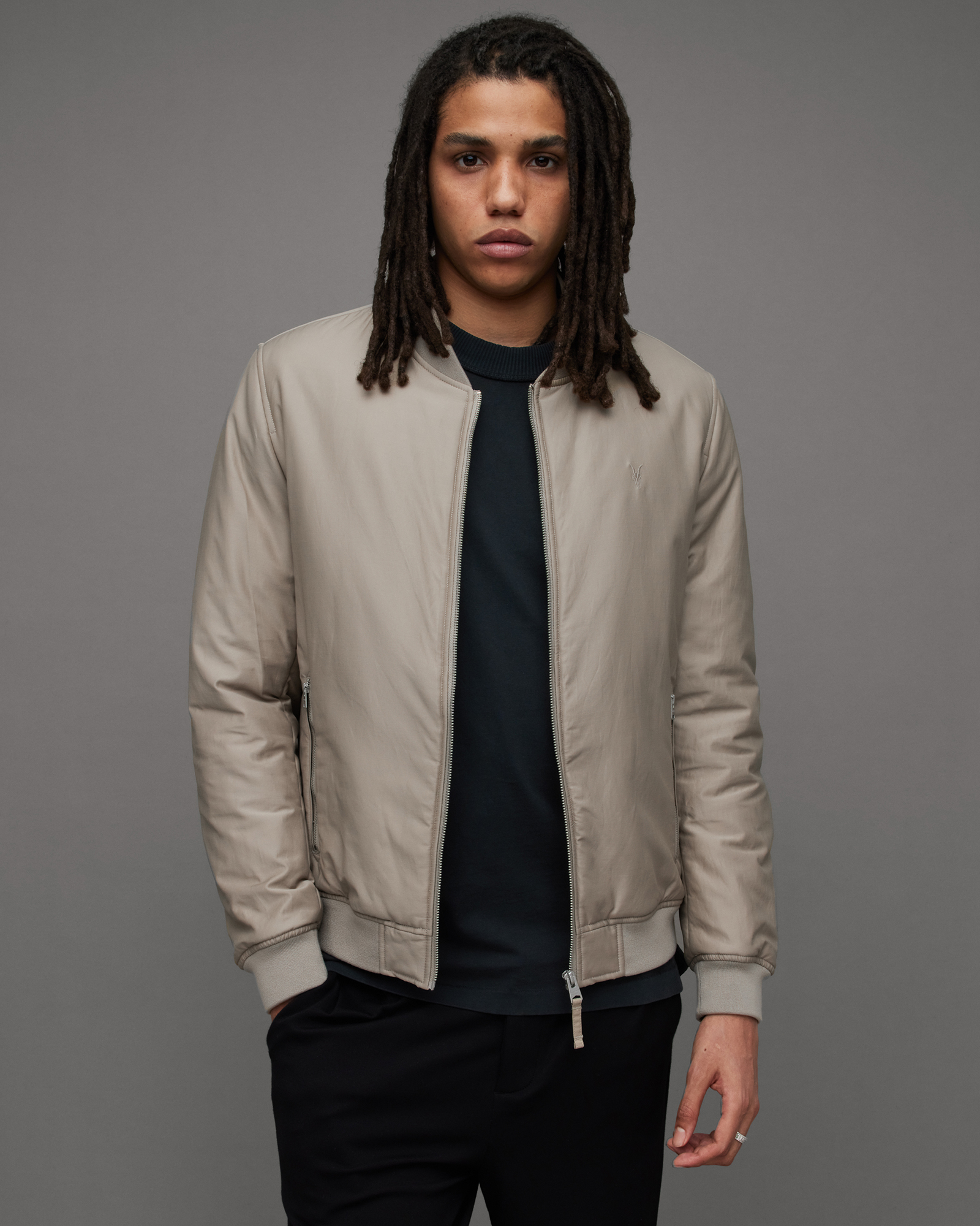 Withrow Ramskull Bomber Jacket STONE TAUPE | ALLSAINTS US