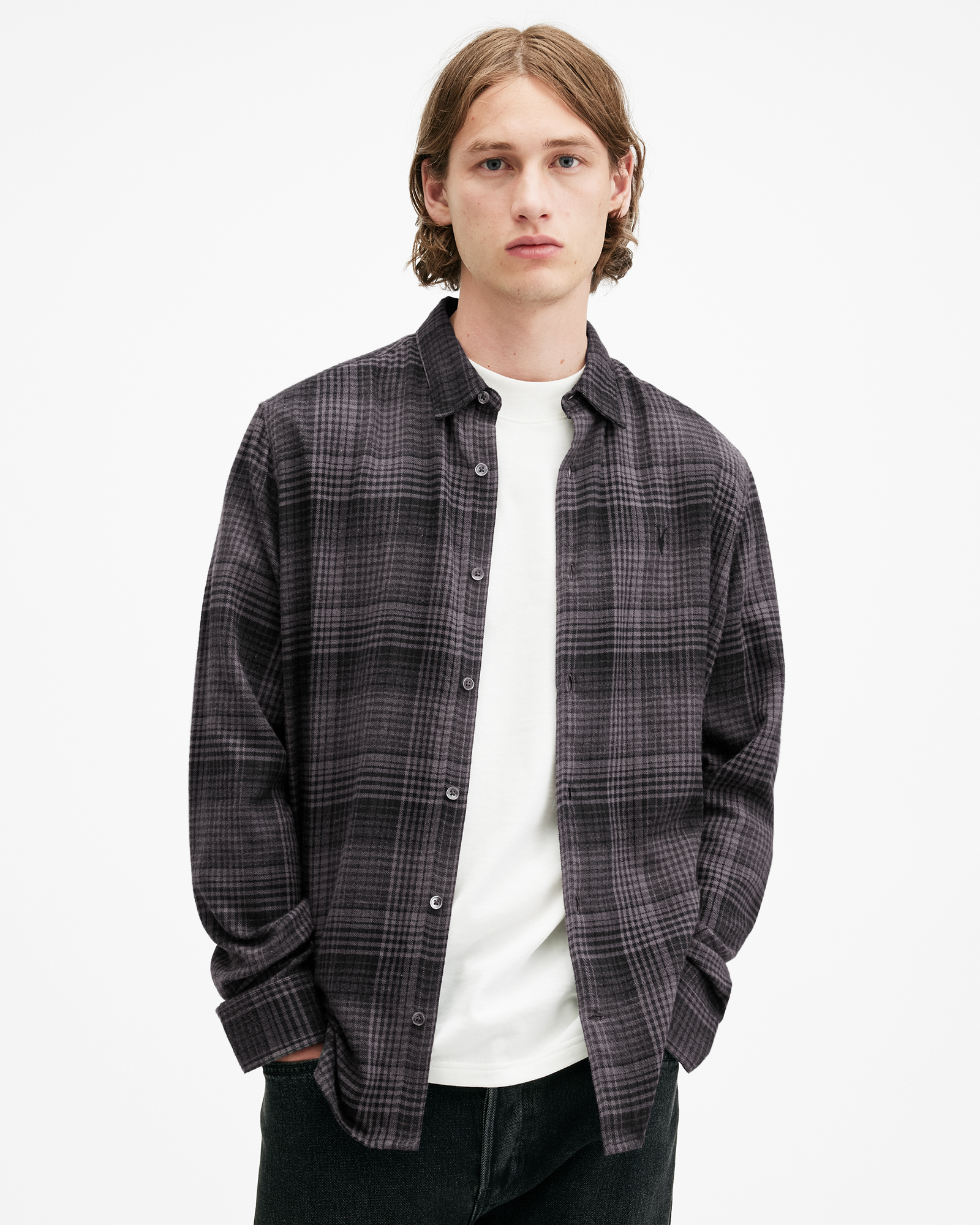 AllSaints Mens buy Zenith Flannel